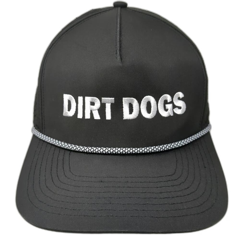 Zapped Dirt Dogs Podcast Mesh Trucker Hat Black One Size Rope Snapback Logo